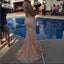 Sexy Pink V-Neck Mermaid Long Prom Dress Ideas, Evening Party Dresses,WGP1858