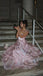 Elegant Pink Spaghetti Strap Mermaid Long Prom Dress Ideas, Evening Party Dresses,WGP1832