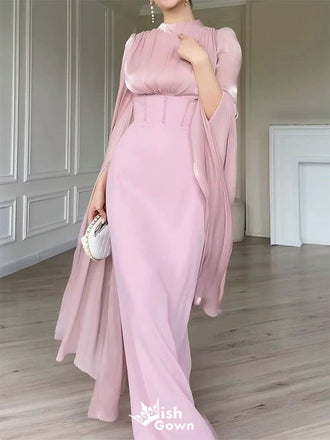 Elegant Pink Halter Mermaid Long Prom Dress Ideas, Evening Party Dresses,WGP1840