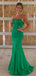 Sexy Green Mermaid Spaghetti Strap Long Sleeveless Long Party Prom Dresses,Evening Dress Online, WGP739