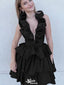 Gorgeous Deep V-neck Halter A-line Short Mini Homecoming Dress,EPT496