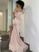 Elegant Pink Mermaid One Shoulder Side Slit Long Sleeveless Long Party Prom Dresses,Evening Dress Online, WGP743