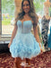 Gorgeous Spaghetti Strap A-line Short Mini Homecoming Dress,EPT521