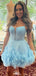 Gorgeous Spaghetti Strap A-line Short Mini Homecoming Dress,EPT521