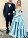 Gorgeous Sweetheart Strapless A-line Long Prom Dress Ideas, Evening Party Dresses,WGP1667