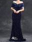 Shiny Elegant Off the Shoulder Mermaid Long Party Dress Prom Dresses,Evening Dress Online, WGP917