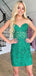 Sexy Green Sweetheart Tight Flower Lace&nbsp;Popular Cheap Short Homecoming Dresses, EPT279