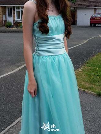 Casual Spaghetti Strap A-line Long Prom Dress Ideas, Evening Party Dresses,WGP1696
