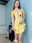 Elegant Off-shoulder Sheath Short Mini Homecoming Dress,EPT531
