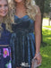 Elegant Spaghetti Strap A-line Short Mini Homecoming Dress,EPT553
