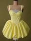 Casual Spaghetti Strap A-line Short Mini Homecoming Dress,EPT557