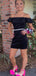 Casual One-shoulder Spaghetti Strap Sheath Short Mini Homecoming Dress,EPT563