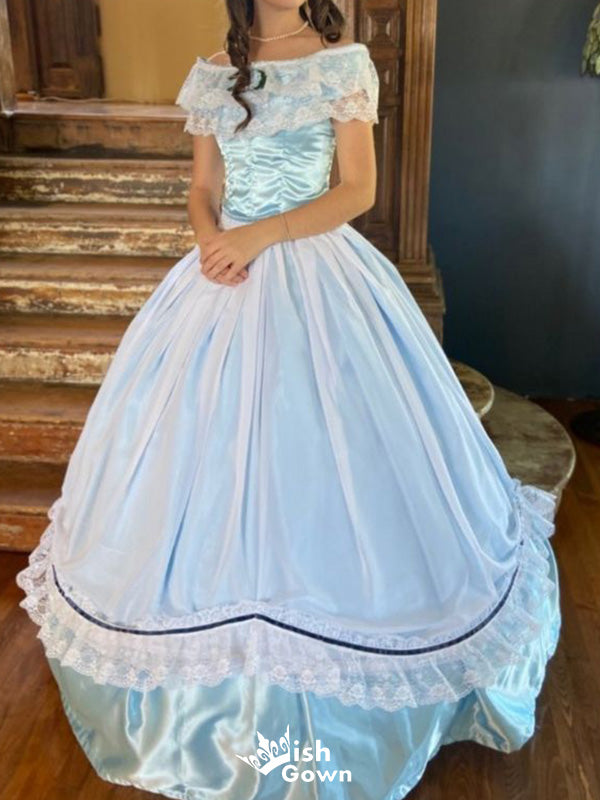 Gorgeous Off-shoulder A-line Long Prom Dress Ideas, Evening Party Dresses,WGP1726