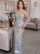 Unique Blue Sequin Sweetheart Sleeveless Mermaid  Long Prom Dress Ideas, Evening Party Dresse,WGP1692