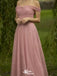 Elegant Off-shoulder A-line Long Prom Dress Ideas, Evening Party Dresses,WGP1735
