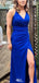 Elegant Spaghetti Strap Mermaid Long Prom Dress Ideas, Evening Party Dresses,WGP1737