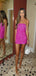 Glowing Pink Strapless Tight Popular Cheap Short Homecoming Dresses, EPT292