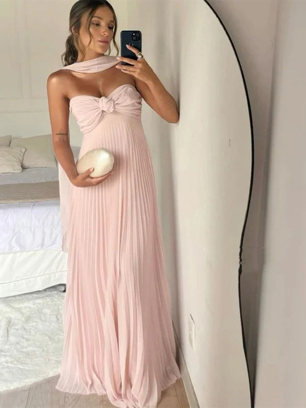 Elegant Pink Sweetheart A-Line Long Sleeveless Long Party Prom Dresses,Evening Dress Online, WGP795