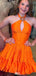 Sexy Halter A-line Short Mini Homecoming Dress,EPT597