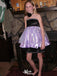 Unique Strapless Sheath Short Mini Homecoming Dress,EPT600