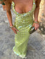 Sexy Green Scoop Mermaid Open Back Party Prom Dresses,Evening Dress Online, WGP809