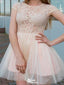 Elegant Pink Jewel Ball Gown Popular Cheap Short Homecoming Dresses, EPT302