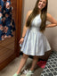 Elegant Halter A-line Short Mini Homecoming Dress,EPT615