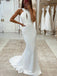 Unique Mermaid Halter Sleeveless With Train Popular Bridal Long Wedding Dresses, WDH114