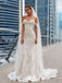 Gorgeous Mermaid Sweetheart Off Shoulder Sleeveless Applique Popular Bridal Long Wedding Dresses, WDH123