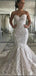 Romantic Mermaid Sweetheart Sleeveless With Trailing Applique Popular Bridal Long Wedding Dresses, WDH125