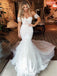 Romantic Mermaid Sweetheart Sleeveless With Trailing Applique Popular Bridal Long Wedding Dresses, WDH128