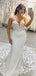 Charming Mermaid Sleeveless With Trailing Lace Popular Bridal Long Wedding Dresses, WDH134