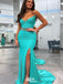Two Pieces Mermaid V Neck Sleeveless Side Slit Sequin Cheap Maxi Long Party Prom Gowns,Evening Dresses,WGP452
