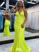 Shiny Mermaid Spaghetti Straps V Neck Sleeveless Sequin Cheap Maxi Long Party Prom Gowns,Evening Dresses,WGP470