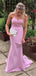 Gorgeous Mermaid Spaghetti Straps V Neck Sleeveless Applique Cheap Maxi Long Party Prom Gowns,Evening Dresses,WGP514