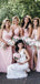 Sexy Mermaid Spaghetti Straps Side Slit V Neck Popular Cheap Maxi Long Wedding Guest Bridesmaid Dresses,WGM218