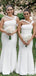 Unique Ivory Mermaid Straps Popular Cheap Maxi Long Wedding Guest Bridesmaid Dresses,WGM247