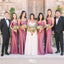 Elegant Pink Spaghetti Strap Sleeveless Mermaid Long Bridesmaid Dresses Online,WGM459