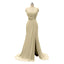 Popular Chiffon Side Slit Elegant A-Line Cheap Maxi Long Wedding Guest Bridesmaid Dresses,WGM194