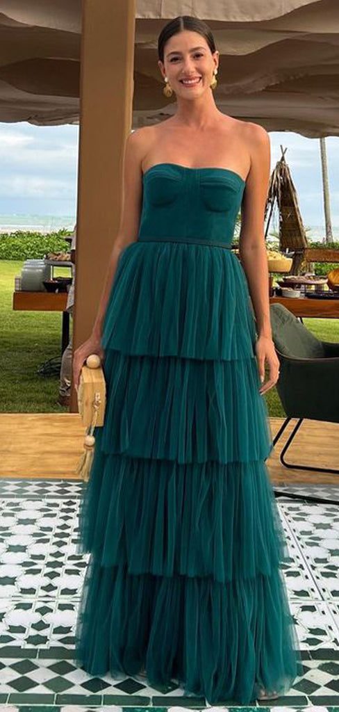 Green A-line SweetheartStrapless  Maxi Long Party Prom Dresses,Evening Dresses,WGP288