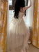 Elegant White Spaghetti Strap High-Low Sleeveless Homecoming Dresses For Birthday Party, EPT699