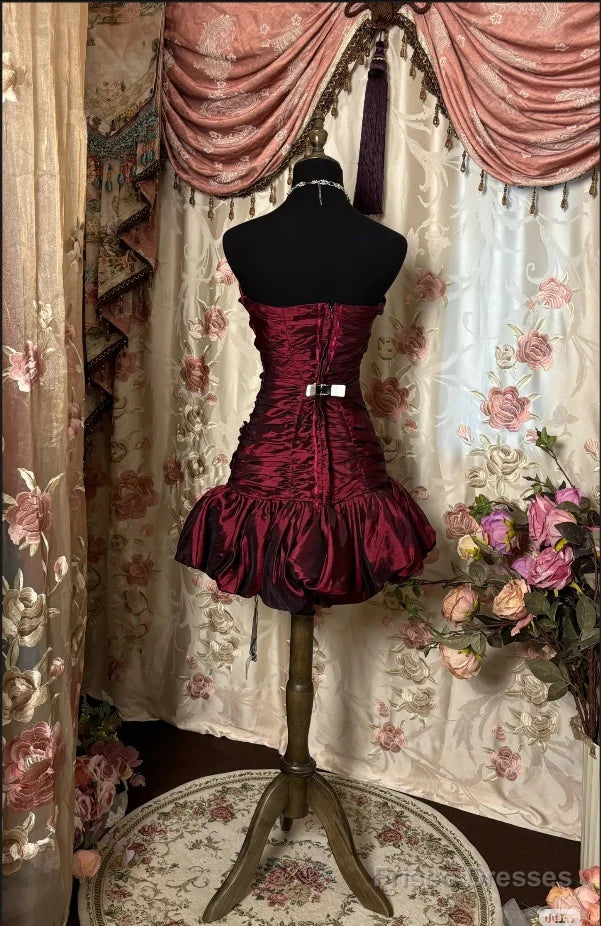 Charming Red Sweetheart A-Line Short Homecoming Dresses For Birthday Party, EPT713