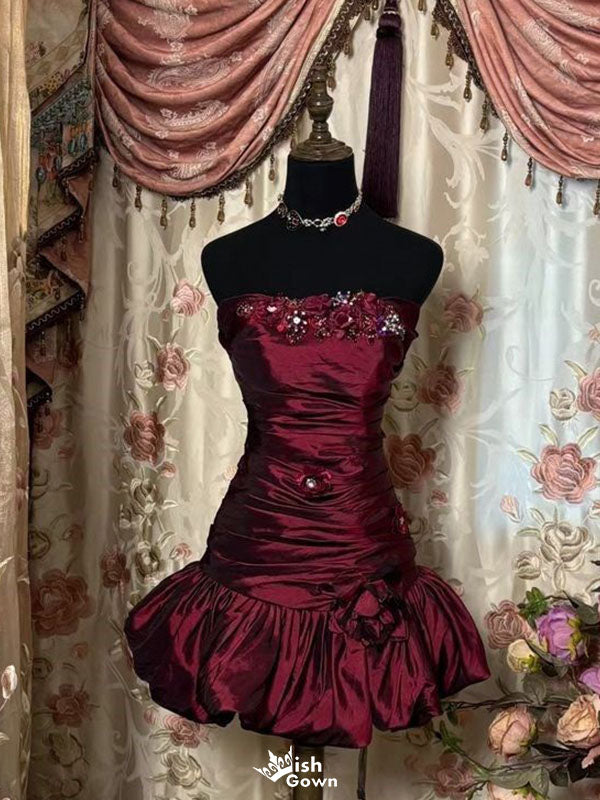 Charming Red Sweetheart A-Line Short Homecoming Dresses For Birthday Party, EPT713