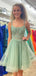 Gorgeous A-Line Spaghetti Straps Applique Sequin Short Homecoming Dresses, EPT128