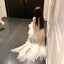 Elegant White Spaghetti Strap High Low Sleeveless Homecoming Dresses For Birthday Party, EPT697
