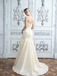 Classy Ruched Satin Wedding Prom Gown Strapless Sweetheart Neckline Mermaid Silhouette,WDH188