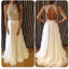 Popular Ivory Open Back Shinning Junior Affordable Long Prom Dress, WG207