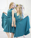 Convertible Teal Jersey Cheap Flower Girl Dresses, Junior Bridesmaid Dresses,  FG034 - Wish Gown