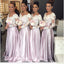 Long Sleeves Lace Cheap Long Wedding Party Bridesmaid Dresses, WG398