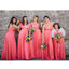 Convertible Watermelon Long Charming Wedding Party Bridesmaid Dresses, WG438